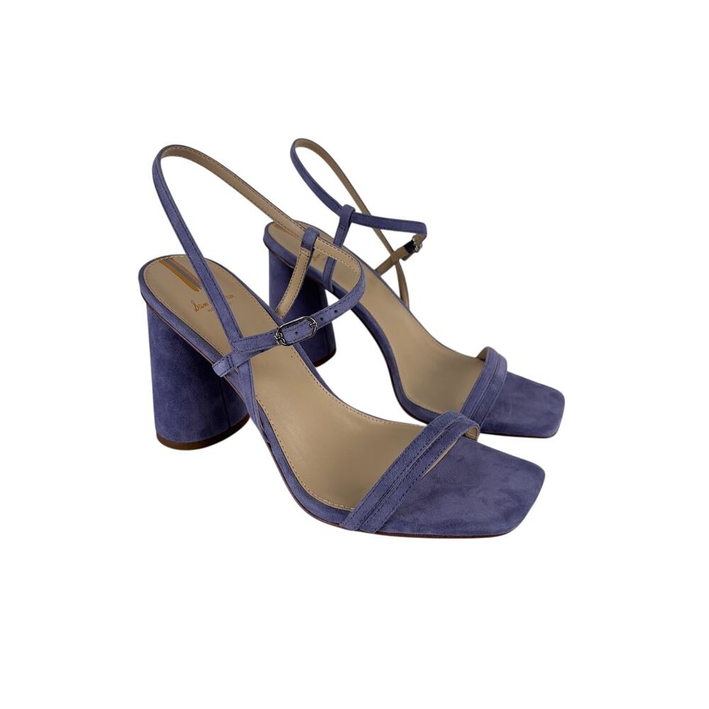 NIB Sam Edelman Kit Violet Suede Block Heel Sandals Ankle Strap Women’s 9 Event